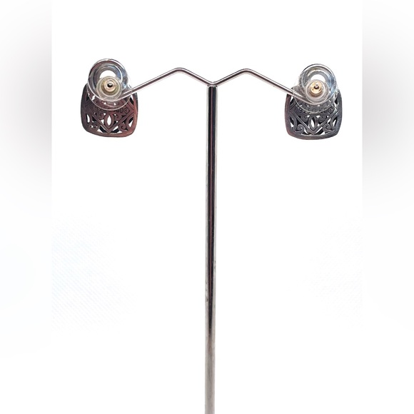 Janice Girardi Sterling Silver Earrings w Flor de Lis Design; Marked 925 JDG! - Picture 7 of 13